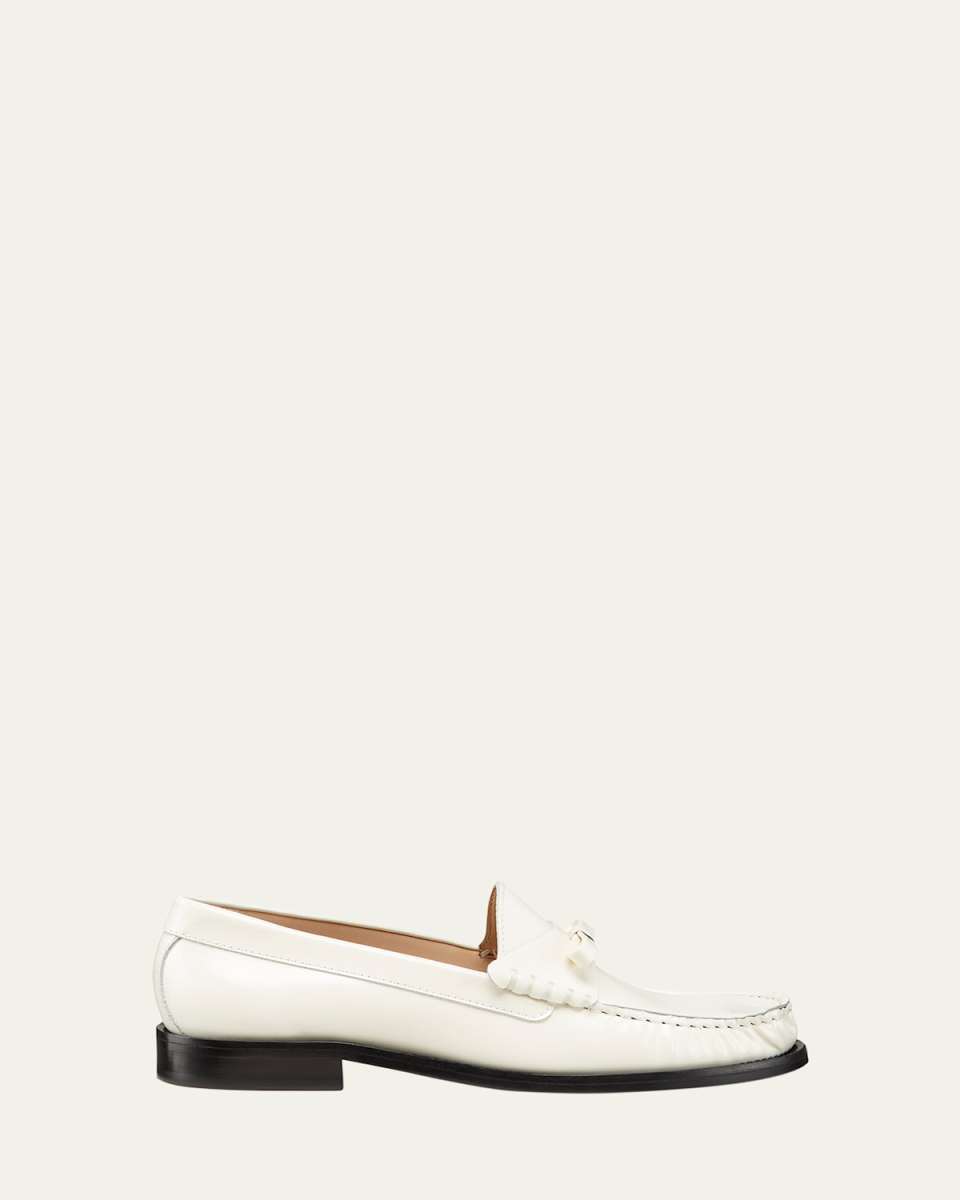 Lottie Leather Bow Loafers